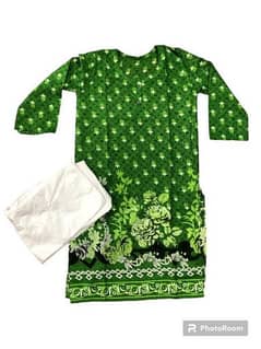 2 pcs women stitched laun printed suit