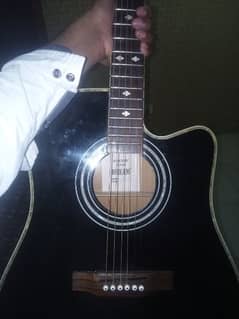 Semi Acoustic Guitar with complementary capo