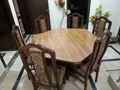 6 chairs with dining table