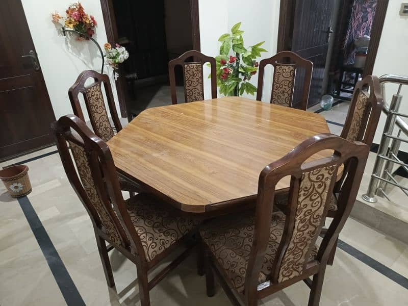 6 chairs with dining table 2