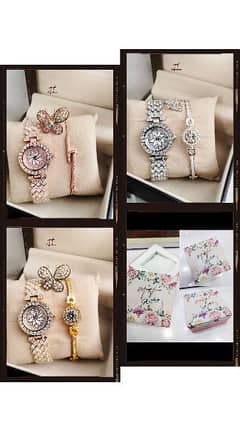 MH Ladies Stone Jewellery Watch