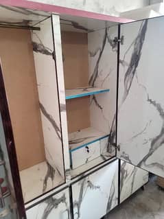 3 doors wardrobe marble wood 6x6