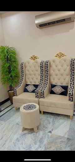 beautiful desined room chairs  sett with a coffee table (03008659384) 0