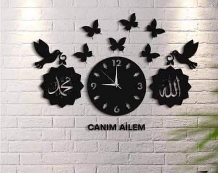 Islamic wooden wall clock available 3