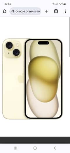 IPhone 15 yellow