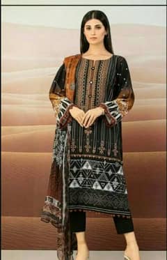 3pc women unstchied viscose printed suit