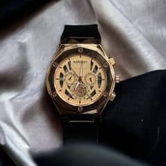 Men's golden dial watch