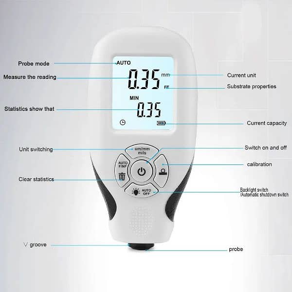 Car Thickness Gauge Meter Digital Paint Films For Car Paint Teste 5