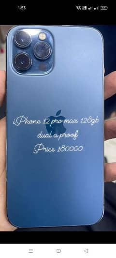 iPhone 12 pro max pta a proof 128 GB battery 89+
