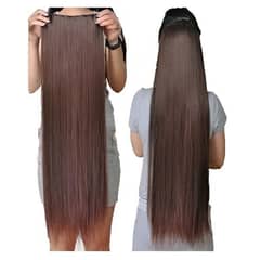 Hair extension | synthetic hair | extension in dark brown shade