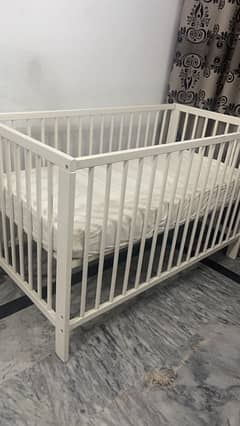 baby bed with new mattress