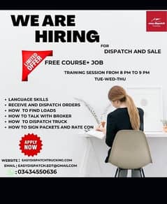 Hiring for Sales and Dispatch