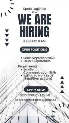 We are Hiring for Spark Logistics LLC (Call Center)