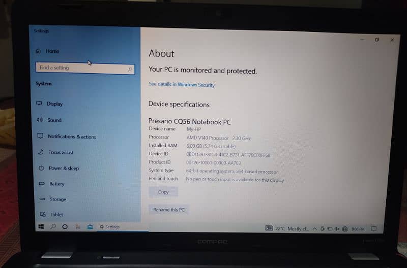 Brand New HP COMPAQ Laptop CQ56 3