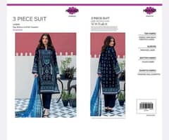 3 PC's women lawn unstitched suit