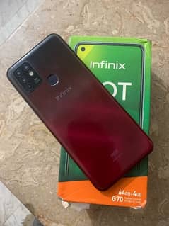 infinx hot 10 4/64GB with box 10/9’5 5200mh battery