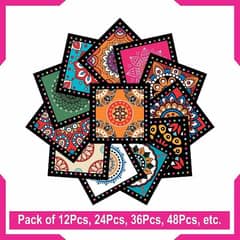 Colorful MandalaSelf Adhesive Tile Sticker 12pcs
