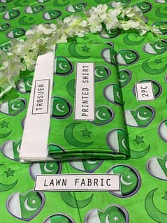 2 PC's Women Unstitched Lawn For 14 August