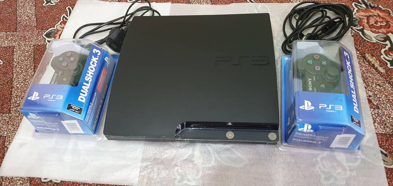 ps3 500gb 45 games installed with 2 remotes wirelles 2