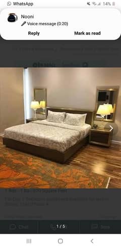 Par Day short time One BeD Room apartment Available for rent in Bahria town phase 4 and 6 empire Heights 2 Family apartment