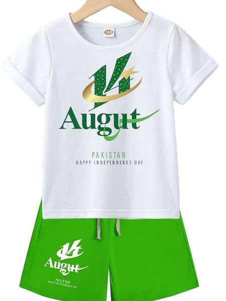 2pcs boys T shirt and short set for 14 August related 0