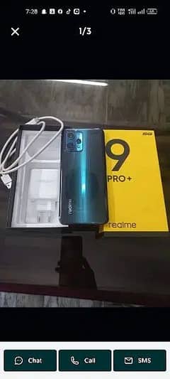 Realme 9 pro plus 5g 9.5/10 complete box with 1 months warranty