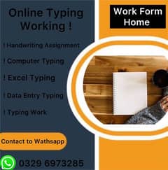 online typing and assignment work