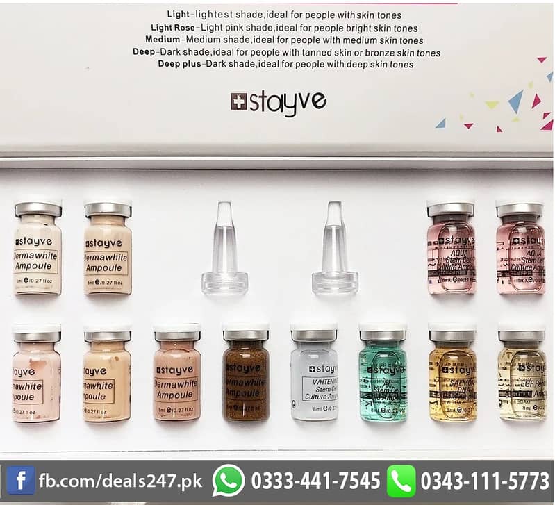 STAYVE BB GLOW SERUM AMPOULE STARTER MIX KIT Use with Dr Pen 0