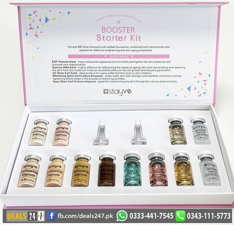 STAYVE BB GLOW SERUM AMPOULE STARTER MIX KIT Use with Dr Pen 1