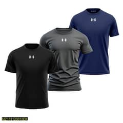 3pcs mens dri fit t shirt for gym lovers