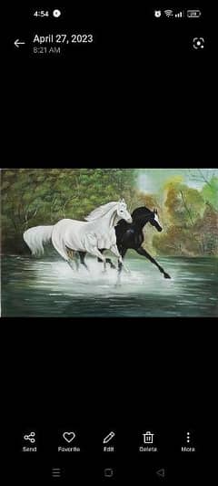 beautiful running horse painting 0