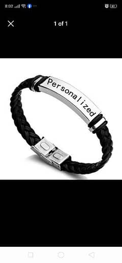 Leather Bracelet Name Engraved