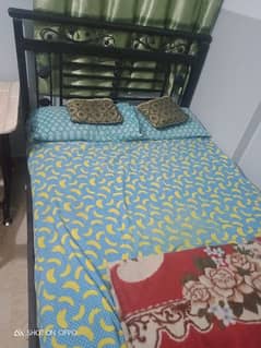 double bed, single iron bed Almirah & iron stand