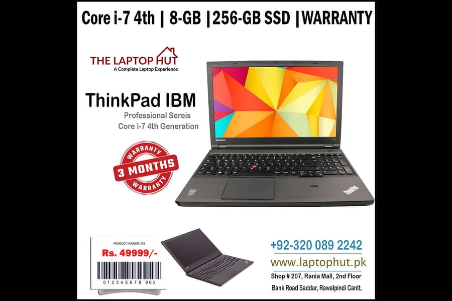 THINKPAD T540P | CORE I7 | GAMING CARD | 8GB RAM | 250-GB SSD |LAPTOP 0