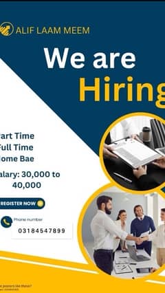 Jobs for male and female office work amd home based