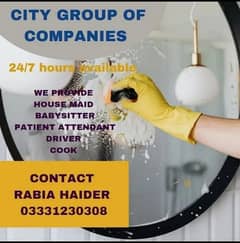 Provide 24/7 female house maid, patient attendant,cook, babysitter