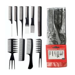 Professional Salon Hair Comb Set - Pack of 10