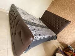 King Size Double Bed ( Dark Brown Leather)