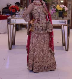 lahanga for sale / wedding dress /pink and dark skin/designer lahnga