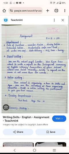 Assignment hand writing  service Available