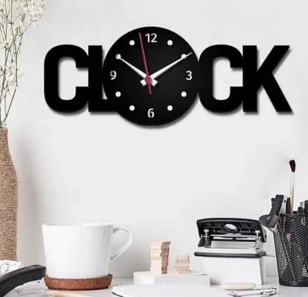 Beautiful Mix Digit Wood Wallclock 3