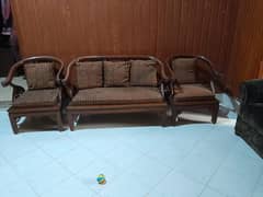 3 Seater and 1 Seater Sofa Seat Sheesham Wood