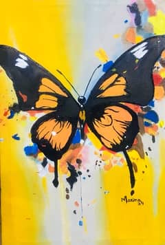 butterfly oil painting