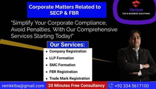 Trademark Registration Services,ACTIVE FILER,Tax Consultant lahore,FBR