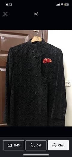 velvet sherwani