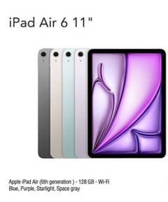 IPAD AIR 6TH GEN M2 11"128GB WIFI 2024