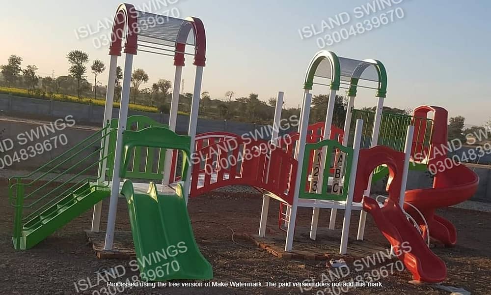 Swings | Slides | kids Joyland |Kids Rides|Climbing board | Playground 18