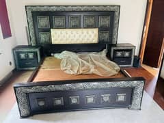 King Bed with Side Tables, Dresser and Chairs