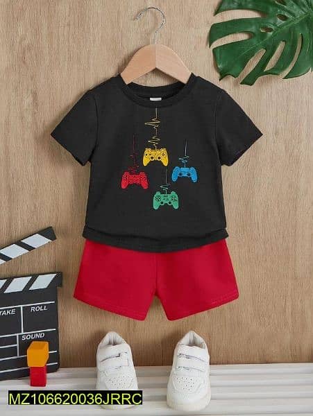 boys jersey printed t-shirt and short set 3