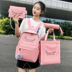 4psc Nylon bagpack